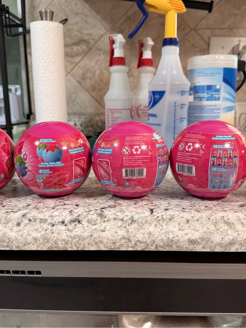 5️⃣ You get all 5 Pink Surprise Charms Reveal Balls – charms